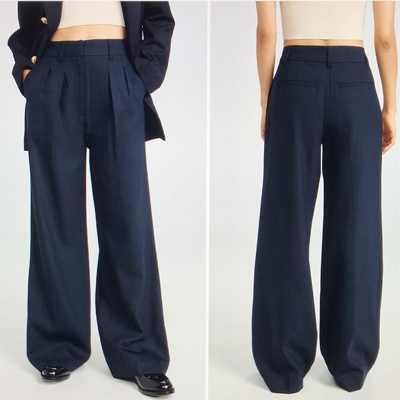 rag & bone Shelly wide leg twill pant 6 Petite New - Picture 1 of 16